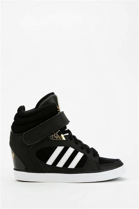 adidas wedge sneakers black|adidas hidden wedge sneakers.